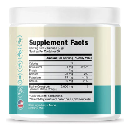 Calostro En Polvo OXNUTRITION Salud Intestinal Apoyo Inmunológico Recuperación Muscular