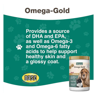 Aceite De Salmón Naturvet Omega Gold Plus Para Perros Mordida Suave 118 Ml