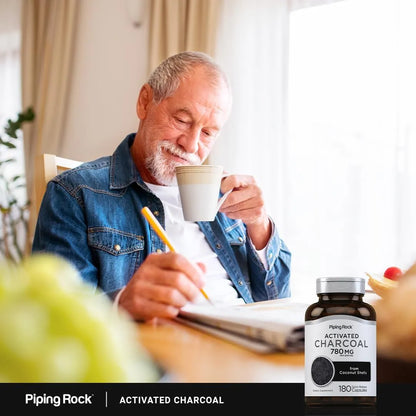Cápsulas De Carbón Activado 780 Mg 180 Unidades De Cáscaras De Coco