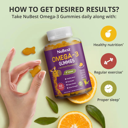Gomitas Omega 3 Infantiles Con Aceite De Linaza Para Crecimiento Cerebral Y Salud Ocular