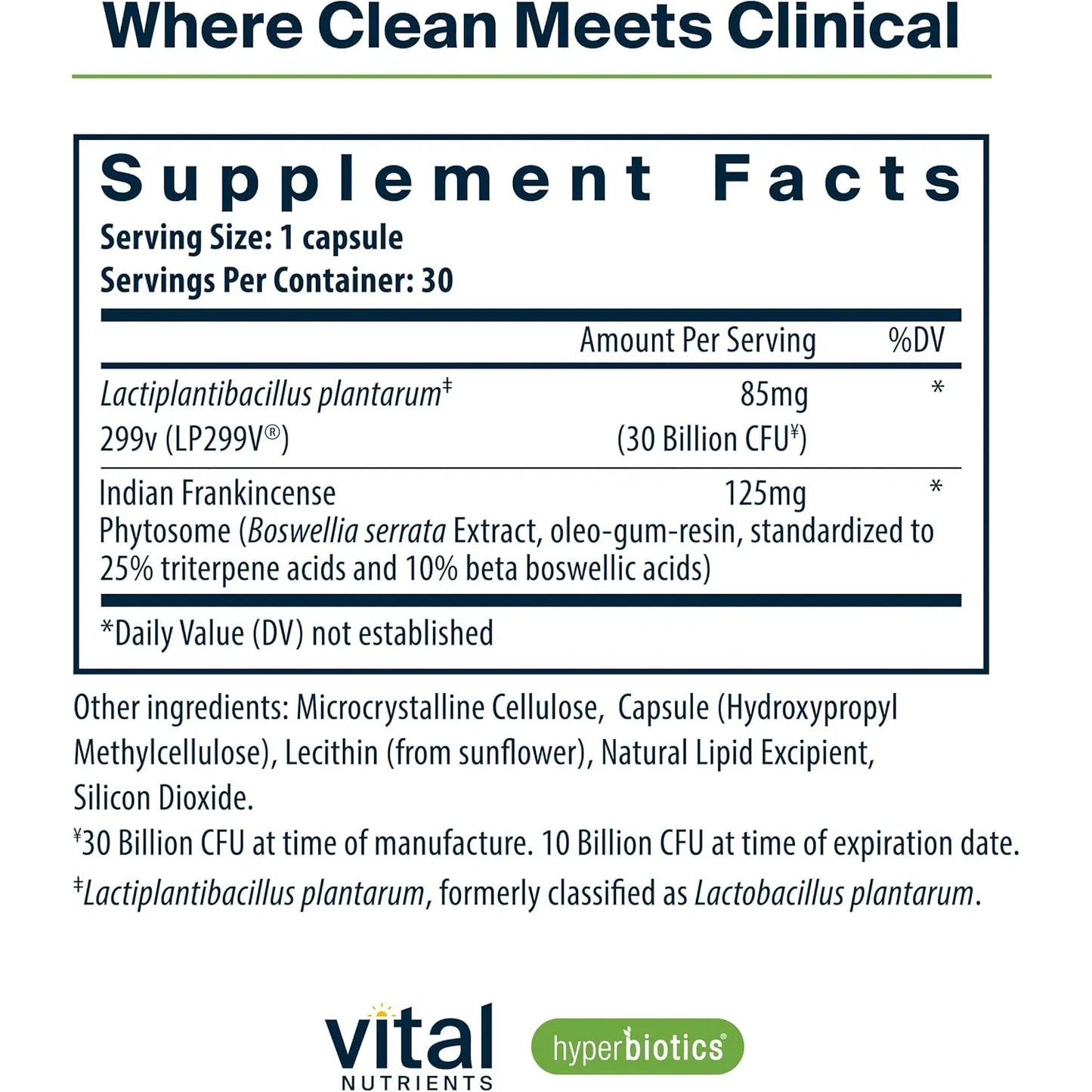 Hyperbiotics Vital Nutrients IBS Probiotic Vegano Para Aliviar Sintomas De SII