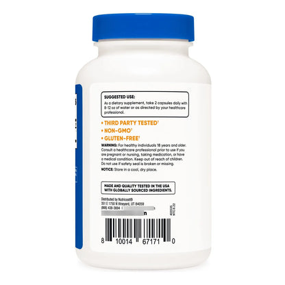Cápsulas De Moringa 500 Mg 180 Unidades Energía Natural Vegetariano Sin Gluten