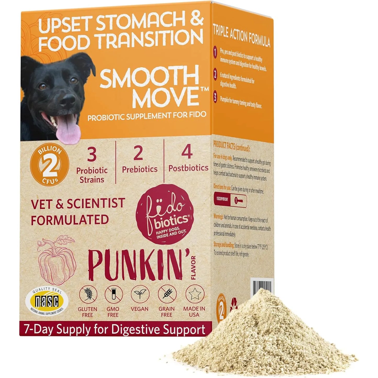 Probiótico Para Perros Fidobiotics Smooth Move Salud Intestinal 7 Días