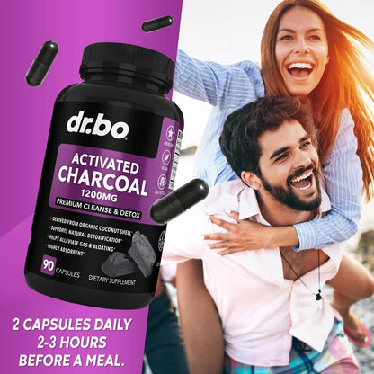 Capsulas De Carbon Activado 1200 Mg Alivio Gases E Hinchazon Digestiva