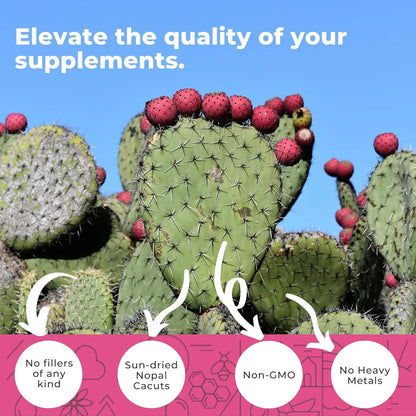Capsulas De Nopal 1500 Mg Polvo Organico De Tuna Seca Con Pimienta Negra Para Mejor Absorcion