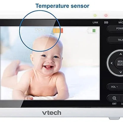 Monitor De Video Para Bebes Vtech Vm350 2 Pantalla 5 Pulgadas Vision Nocturna