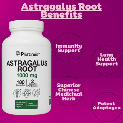 Capsulas De Raiz De Astragalo 1000 Mg Apoyo Inmunologico Salud Cardiaca Y Pulmonar