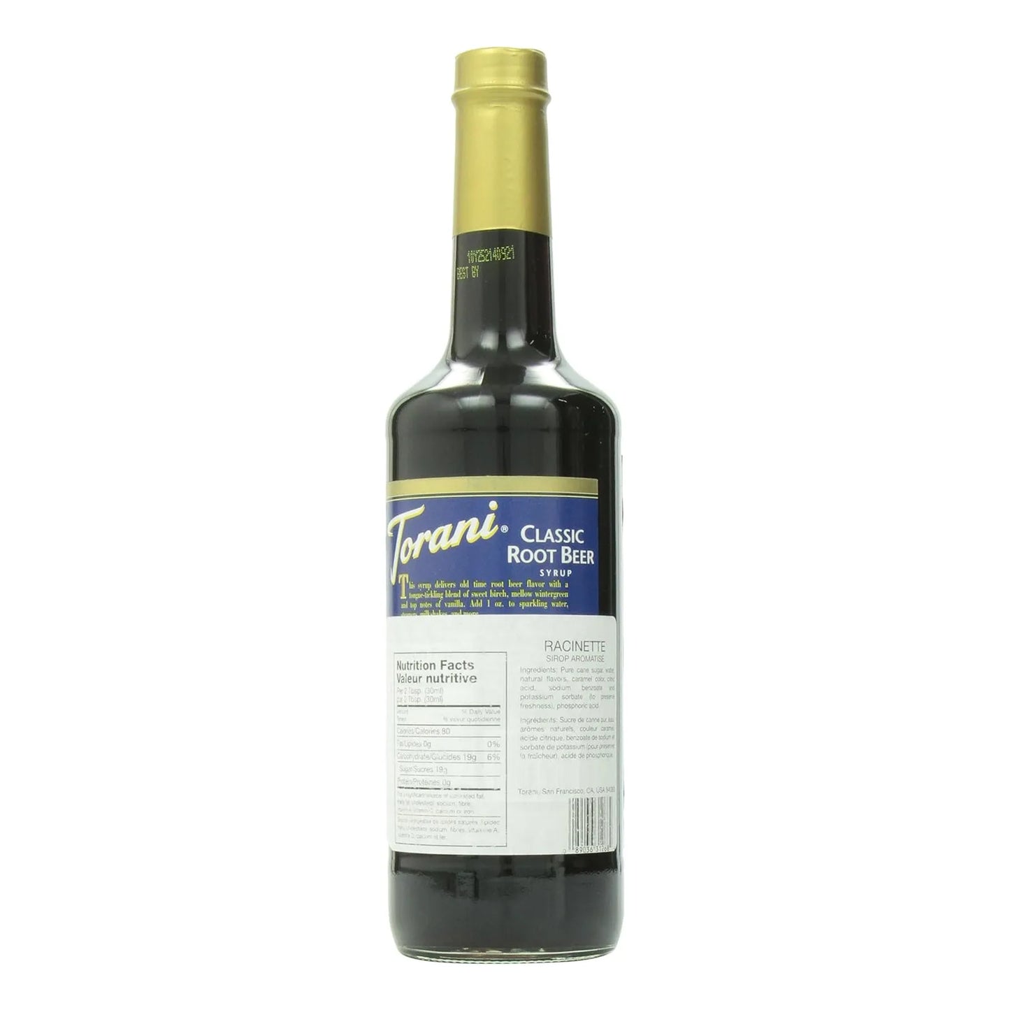 Jarabe De Cerveza De Raiz Torani 750 Ml Sin Azucar Sabor Clasico Importado