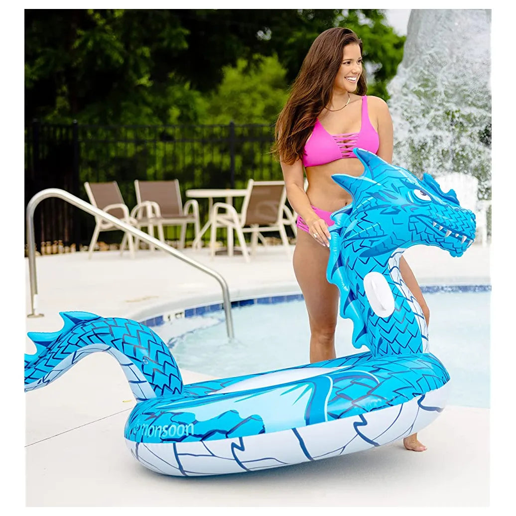 Flotador Inflable Dragon Monsoon Para Adultos Diversion Y Relax En Piscina
