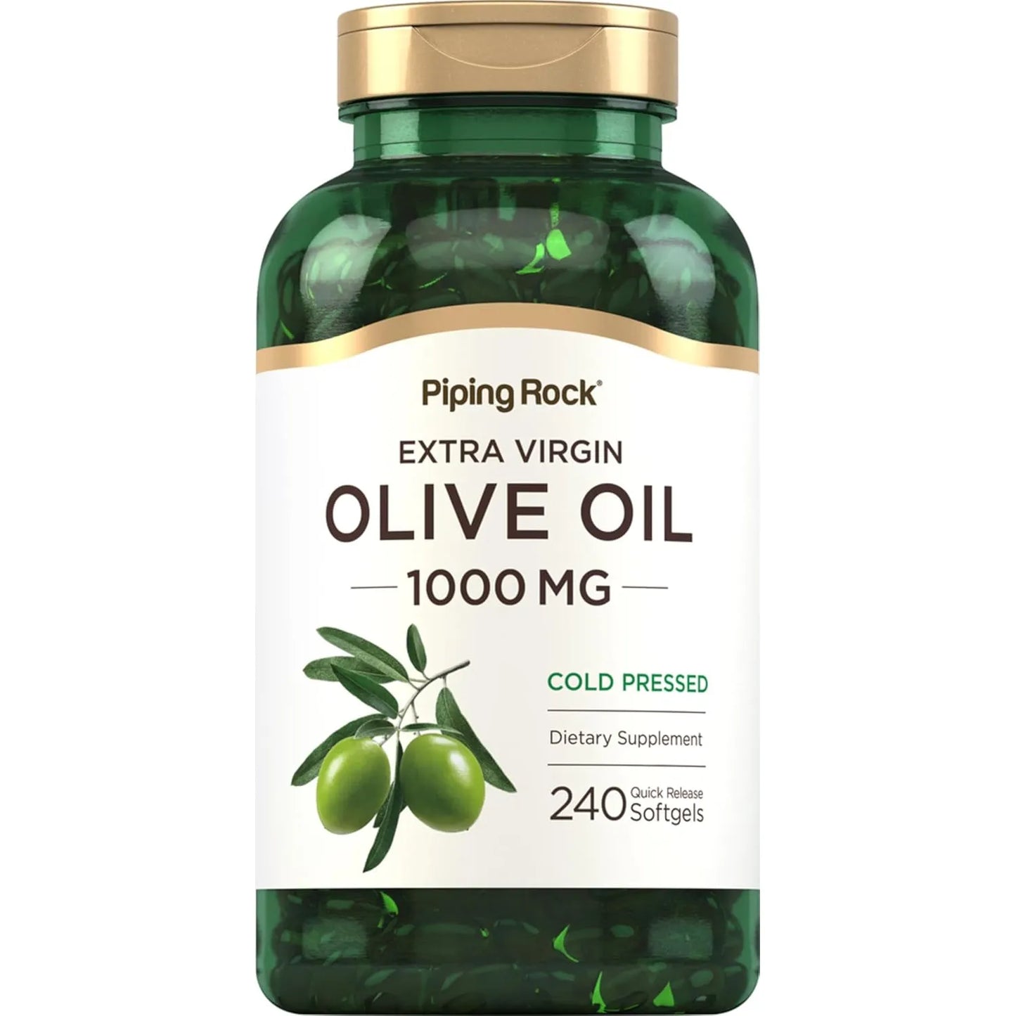 Capsulas Aceite Oliva Extra Virgen 1000 Mg 240 Unidades Prensado Frio Sin Gluten