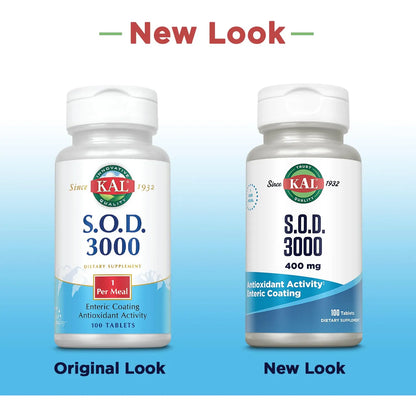 SOD 3000 Suplemento Antioxidante De 400 Mg Superóxido Dismutasa Hígado De Res Con Recubrimiento Entérico