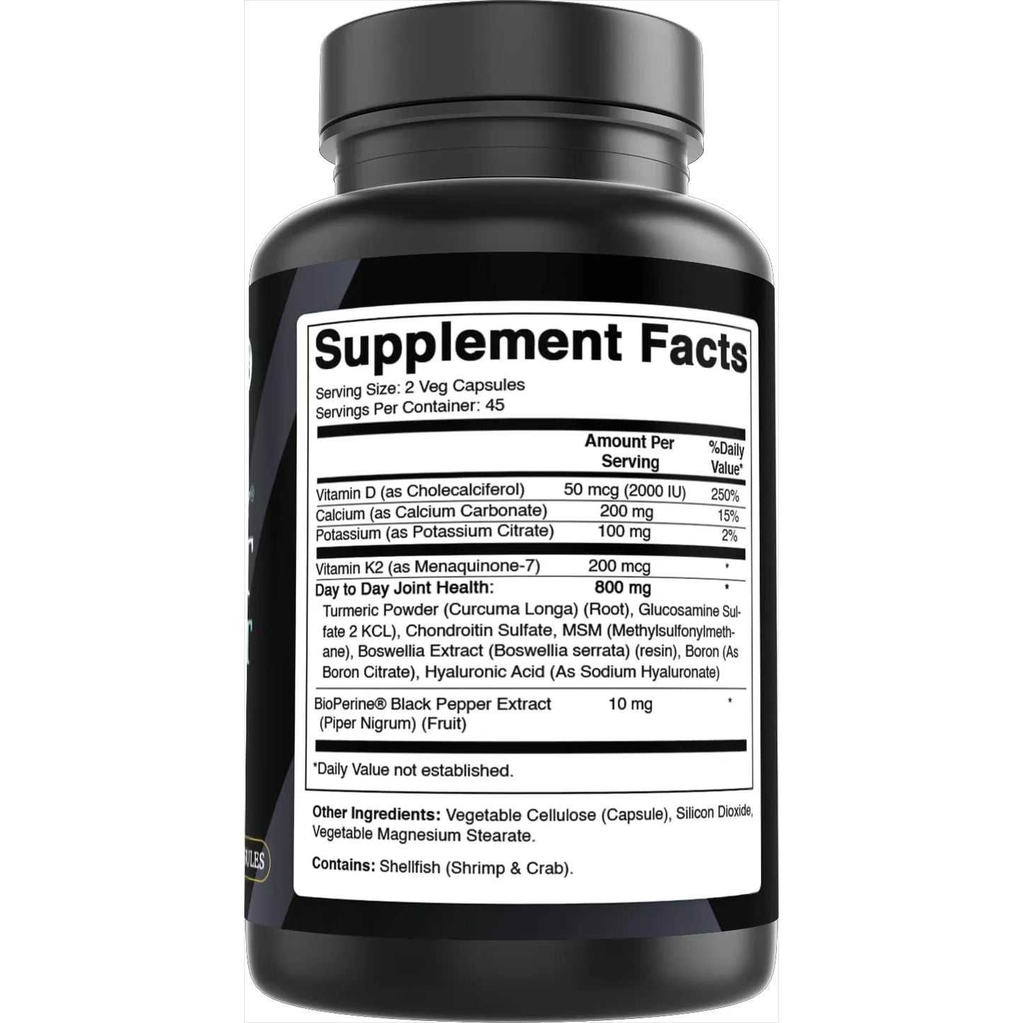 Soporte Articular Diario 90 Capsulas Con Vitamina D K2 Glucosamina Condroitina MSM