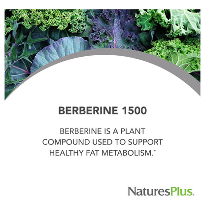 Berberina 1500 Mg Natures Plus Pro 60 Tabletas Metabolismo Saludable