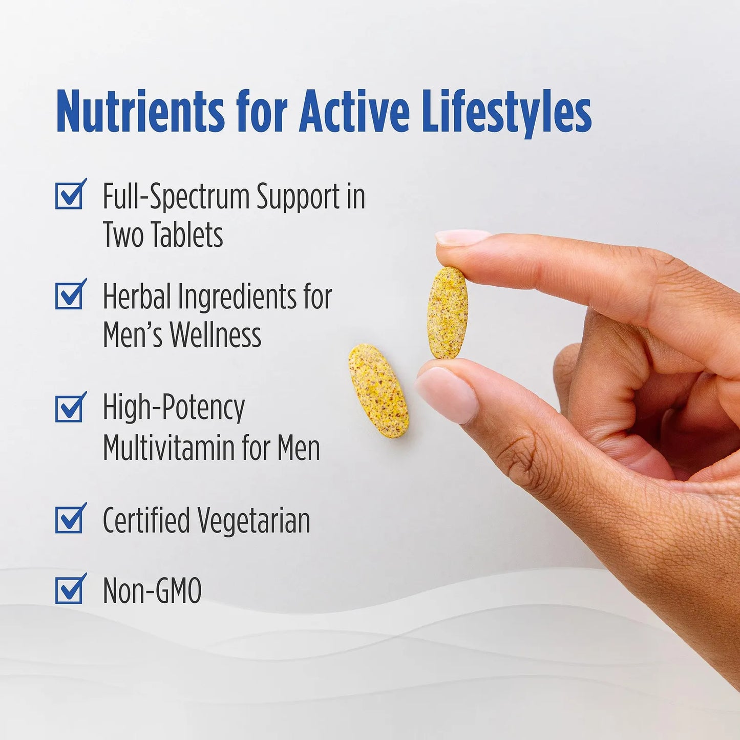 Multivitamínico Extra Fuerte Para Hombres Energía Apoyo Óseo 20 Nutrientes 60 Tabletas