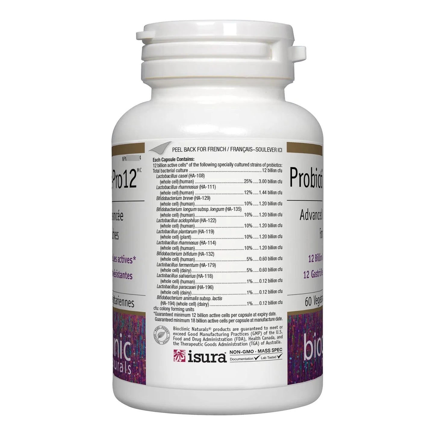 Probióticos Pro 12 60 Cápsulas Vegetales Refuerza Tu Flora Intestinal Y Defensas
