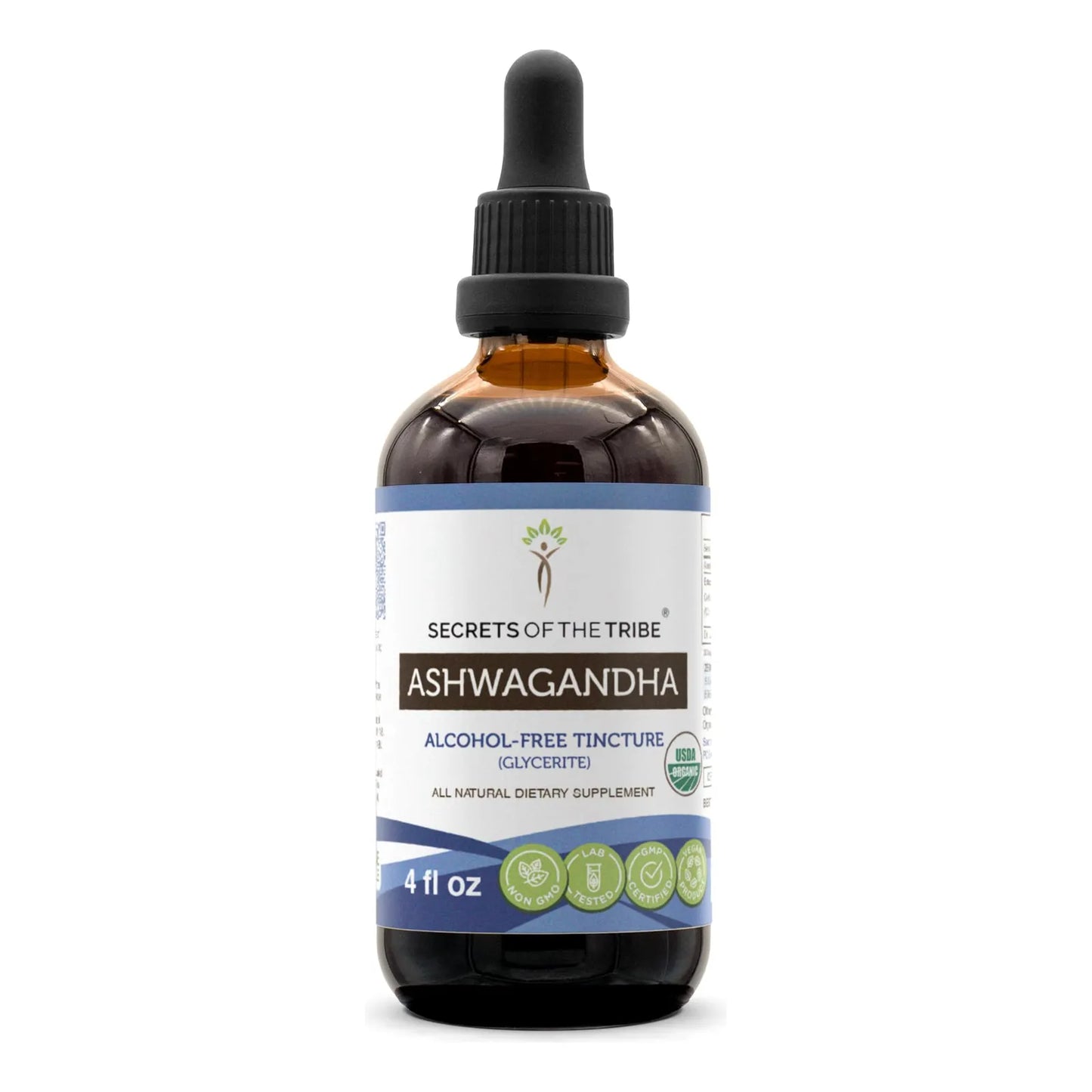 Extracto Orgánico De Ashwagandha Sin Alcohol 118 Ml Para Ant