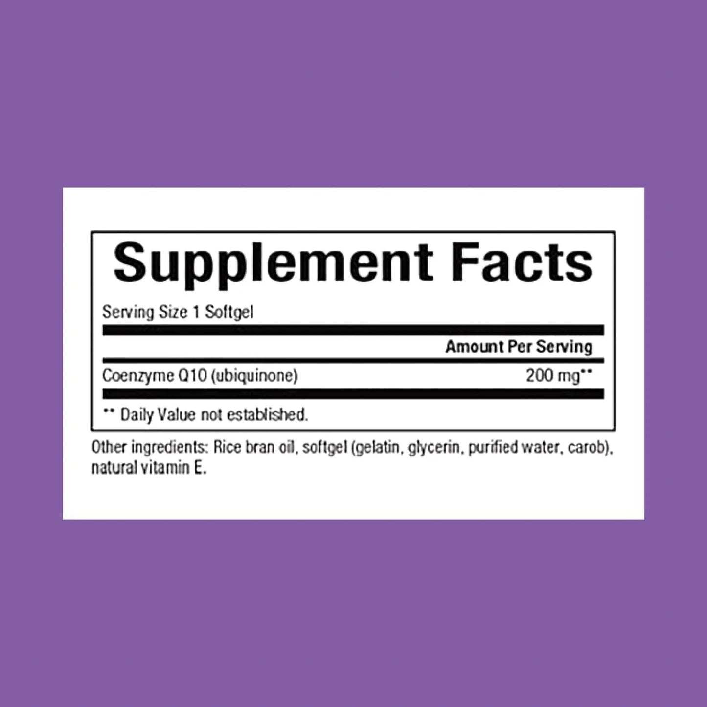 Coenzima Q10 200 Mg Alta Potencia Soporte Cardíaco Y Energético Natural Factors