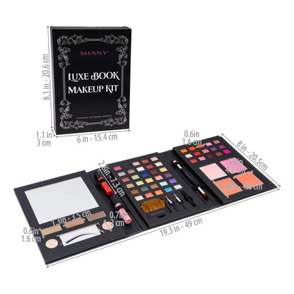 Luxe Book Juego De Maquillaje Todo En Uno 30 Sombras 15 Labiales Kit Viaje