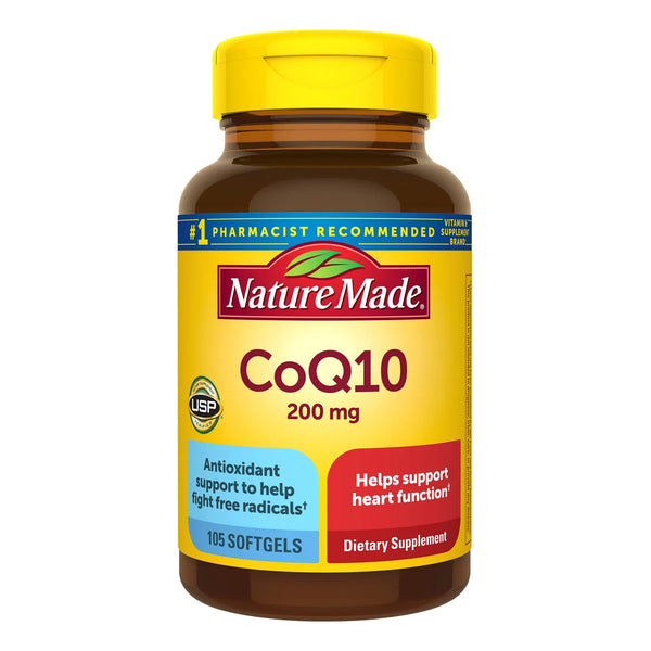Coenzima Q10 200 Mg 105 Capsulas Blandas Suplemento Cardíaco Antioxidante