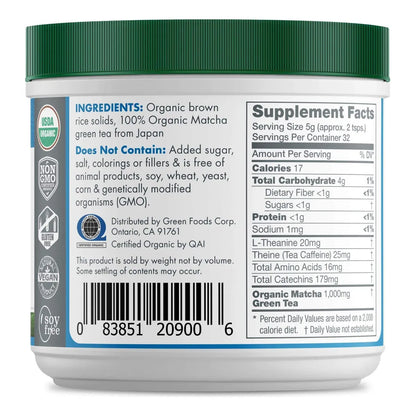Té Verde Matcha Orgánico En Polvo 100g Energía Natural Antioxidante