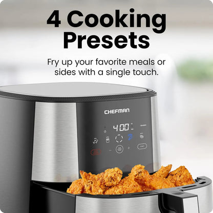 Freidora De Aire Chefman 3 8 Litros Digital 4 6 Personas Menos Aceite