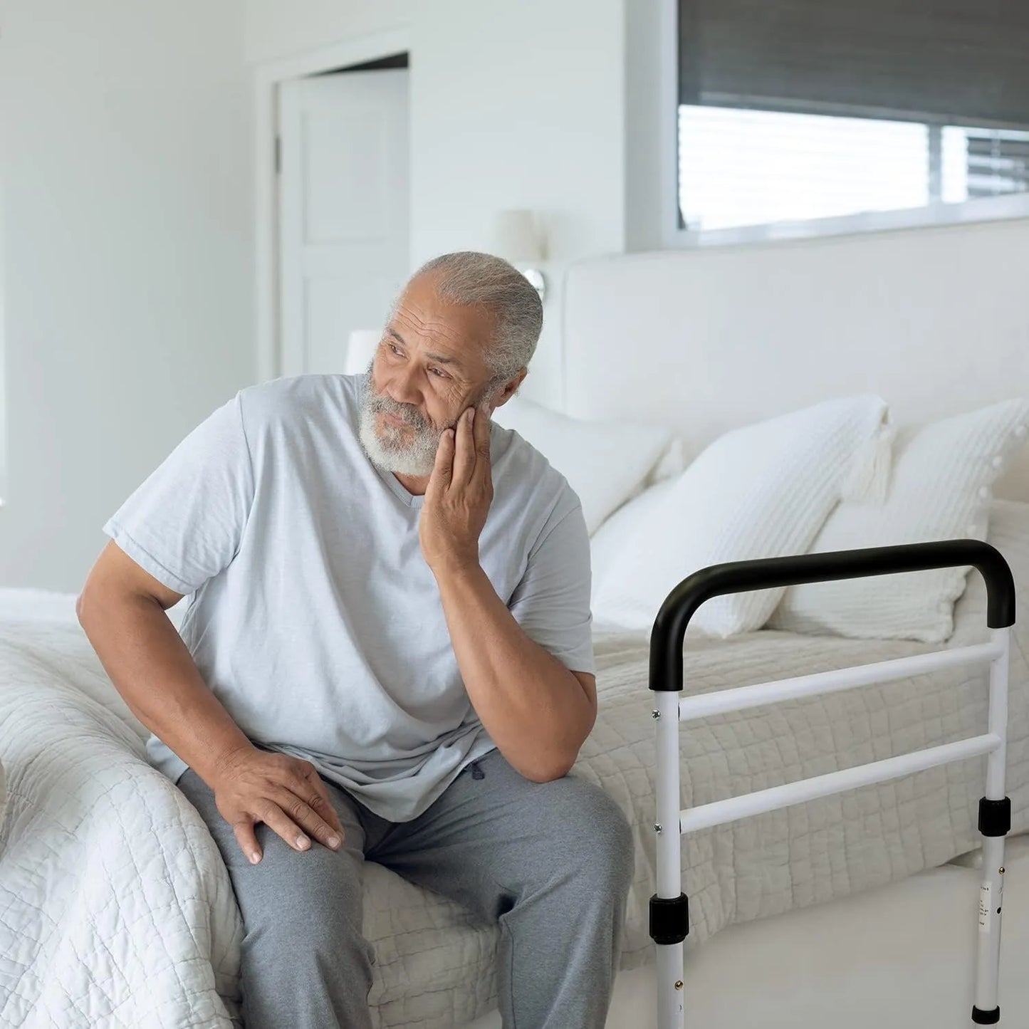Riel De Cama Ajustable Para Adultos Mayores Certificado ASTM CPSC Soporte 300 Lbs