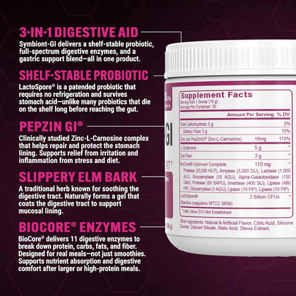 PEScience Complete GI Polvo Salud Intestinal Frambuesa Probióticos Enzimas Digestivas