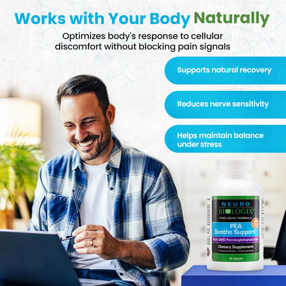 Fórmula Natural PEA Alivio Sensibilidad Soporte Nervioso Resveratrol
