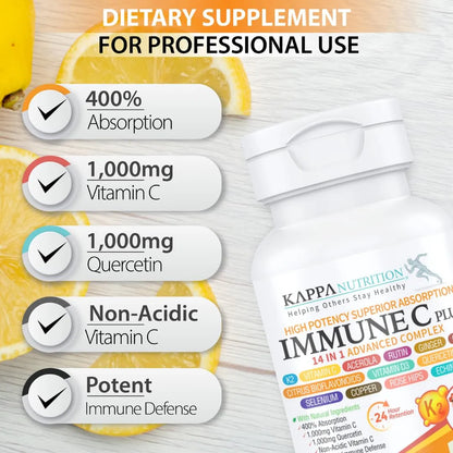 Fórmula 14 En 1 Para El Sistema Inmunológico Con Quercetina Vitamina C Zinc Y Más