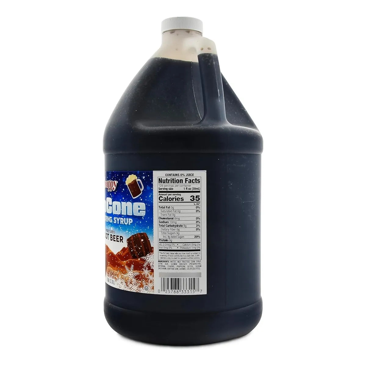 Jarabe Para Raspado Snappy 3.78L Sabor Intenso Listo Para Usar