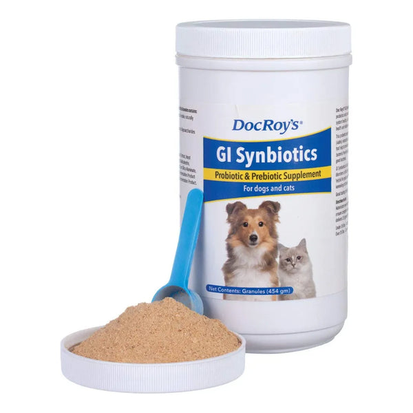 Doc Roys GI Synbiotics Suplemento Probiótico Y Prebiótico Para Perros Y Gatos 16.01 Oz