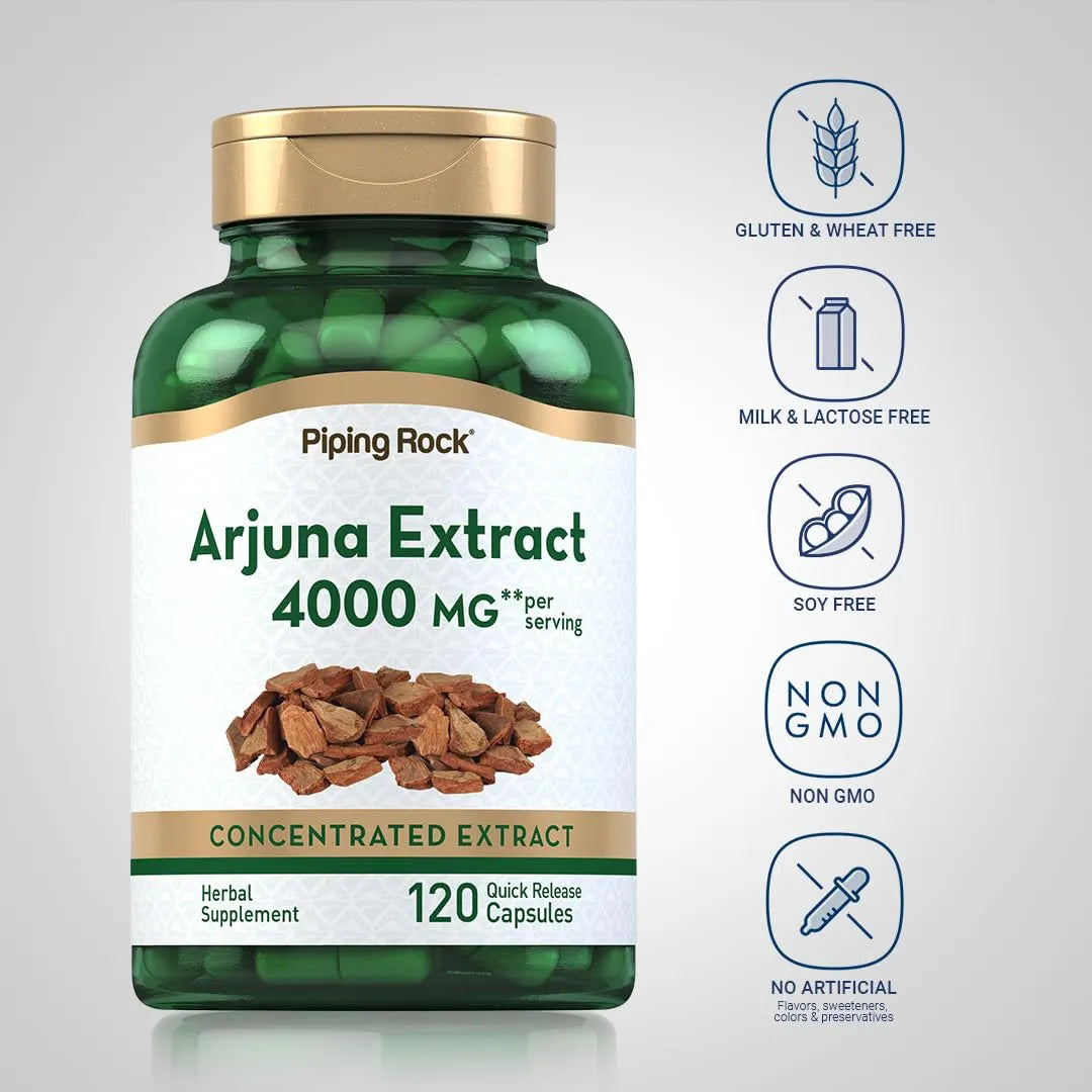 Cápsulas Arjuna 4000 Mg 120 Unidades Extracto Concentrado Suplemento Natural