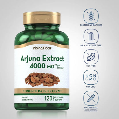 Cápsulas Arjuna 4000 Mg 120 Unidades Extracto Concentrado Suplemento Natural