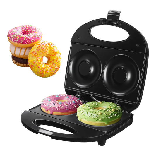 Mini Maquina Para Hacer Donas 2 Rosquillas Grandes 10 Cm Antiadherente