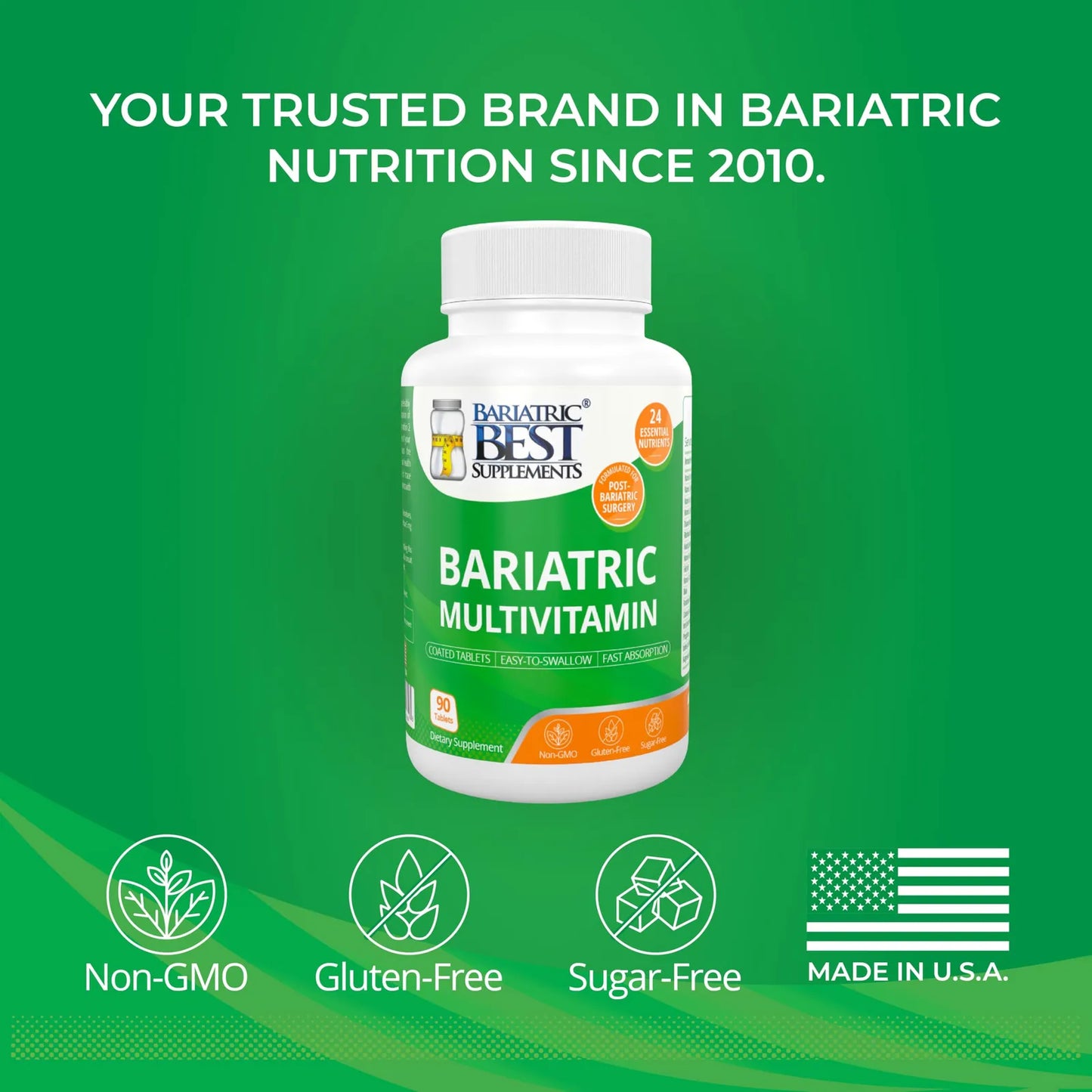 Multivitamínico Bariátrico Con Hierro Energía 90 Tabletas 24 Nutrientes