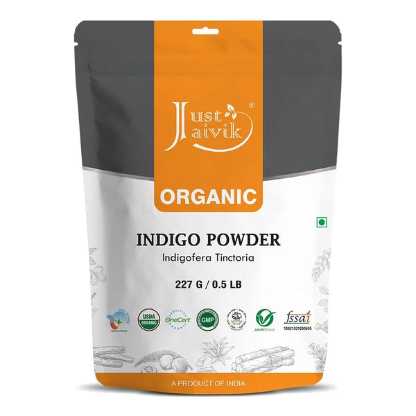 Just Jaivik Ndigo 100% Organico En Polvo Tinte Natural Cabello 227g