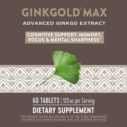 Ginkgo Biloba Extracto 120 Mg Para Memoria Y Concentración 60 Cápsulas