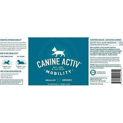 Capsulas Canine Activ Alivio Dolor Articular Perros Pequeños Con AlphaGee