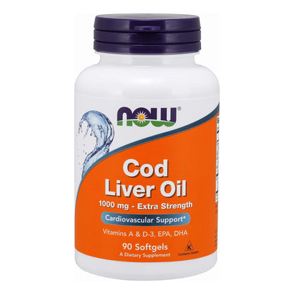 Aceite De Hígado De Bacalao 1000 Mg 90 Geles Blandos Now Foods