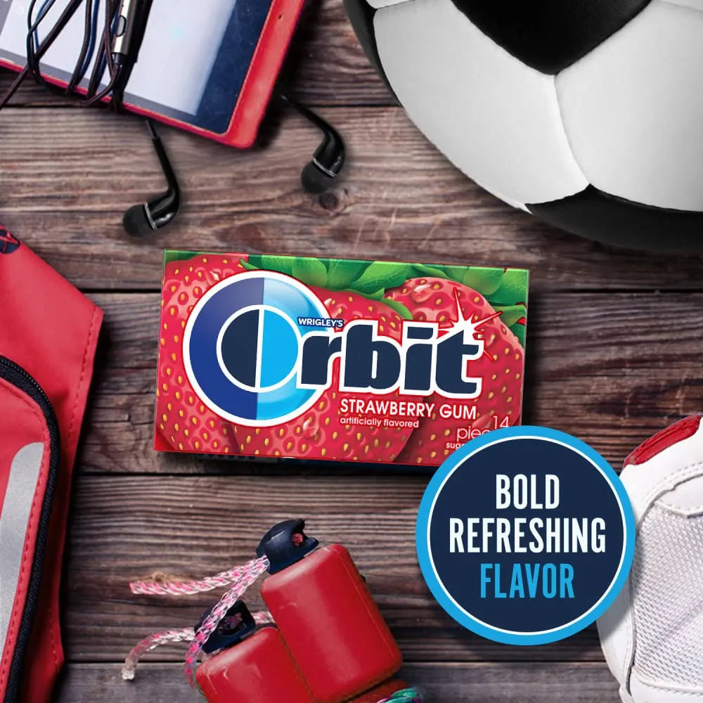 Chicle Orbit Sin Azúcar Sabor Fresco 12 Paquetes Frescura Duradera