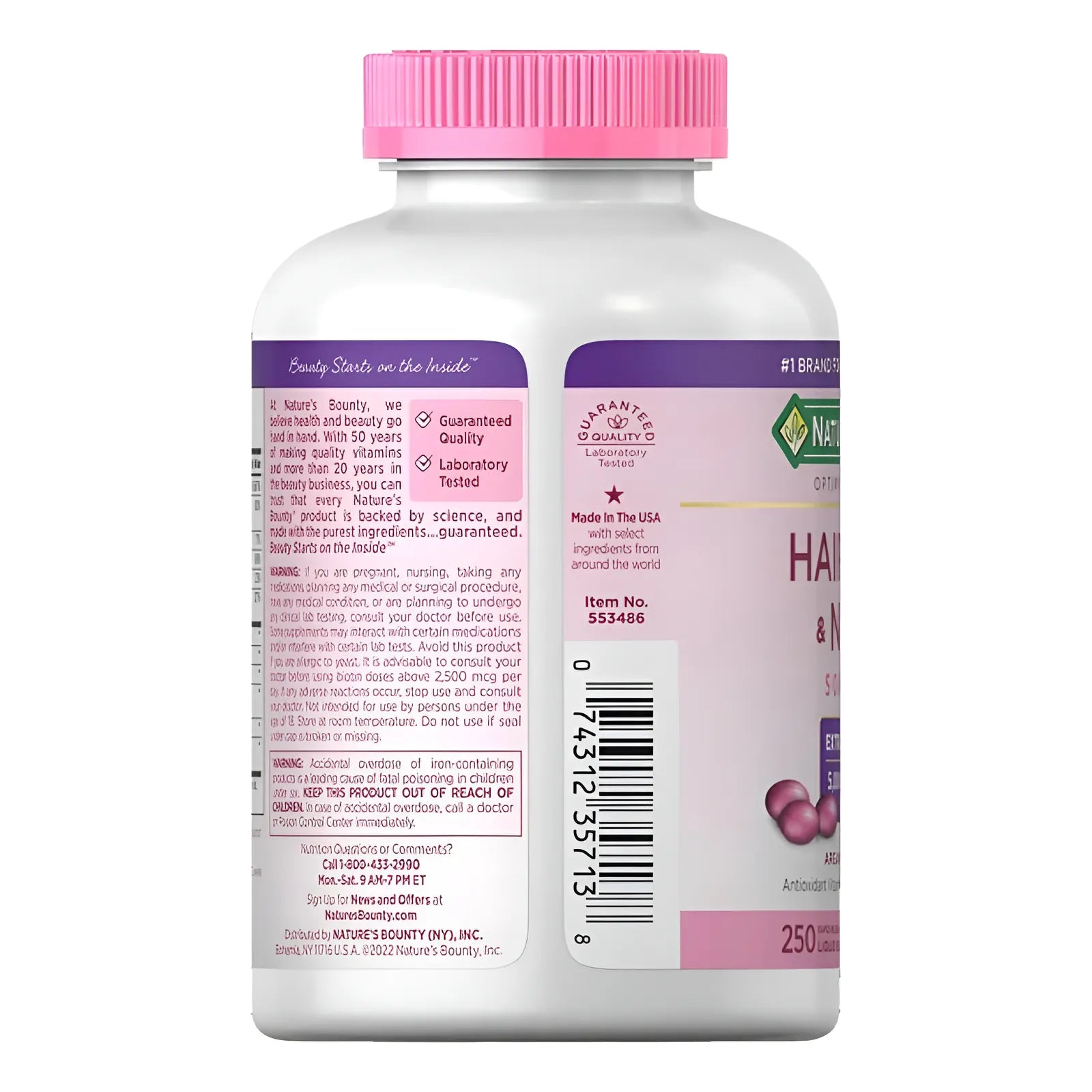 Nature's Bounty Advanced Hair Skin & Nails Y Ácido Hialurónico 250 Tabletas. - Imagen 6