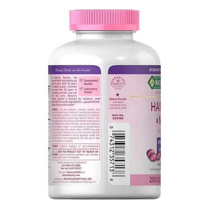 Nature's Bounty Advanced Hair Skin & Nails Y Ácido Hialurónico 250 Tabletas. - Imagen 6