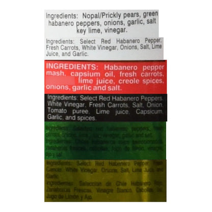 Juego Variado De 6 Salsas Picantes Artesanales 150 Ml Sabores Habanero Y Belizeña