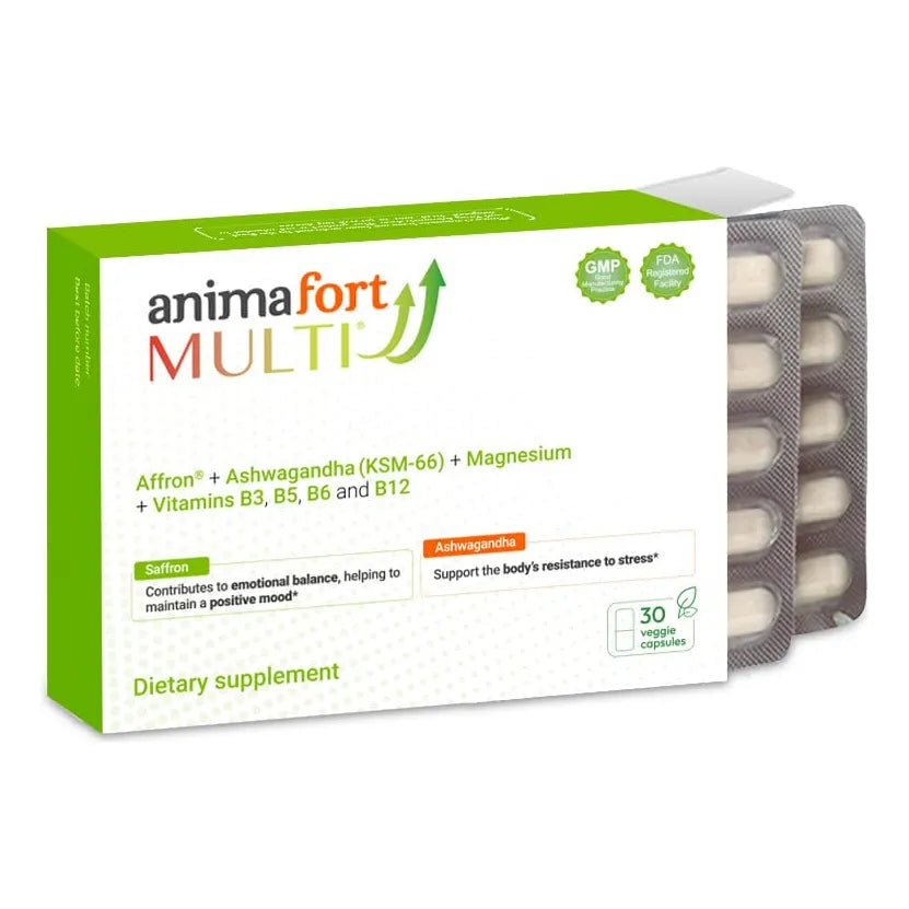 Ashwagandha KSM66 Con Azafran Alivia Estres Mejora Estado De Animo 30 Capsulas AnimaFort