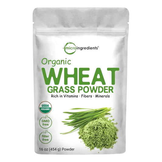 Hierba De Trigo Organica En Polvo 16 Onzas Superalimento Rico En Vitaminas Y Minerales