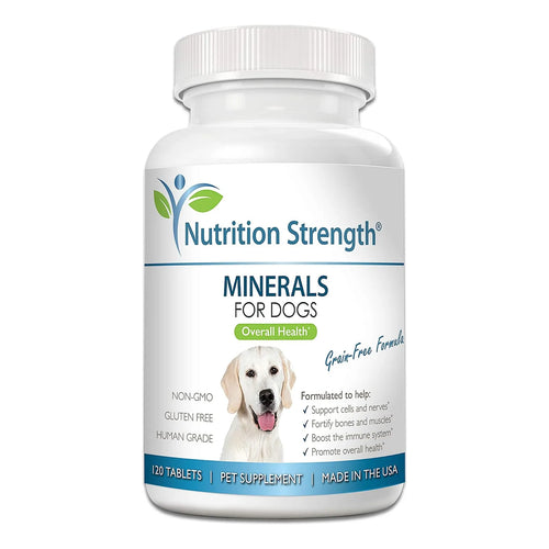 Minerales Esenciales Para Perros Nutrición Strength 120 Tabletas Huesos Nervios