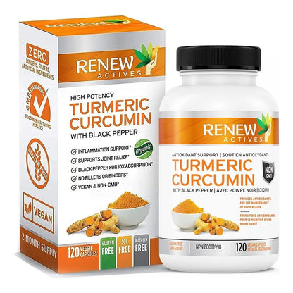 Cúrcuma Orgánica Con Pimienta Negra Antioxidante 120 Cápsulas Salud Digestiva