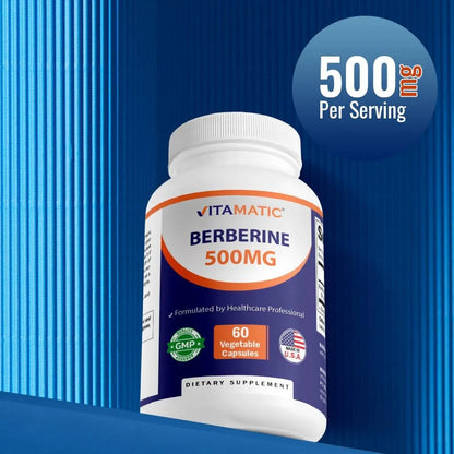 Berberina 500 Mg 60 Capsulas Vegetales Sin Gluten Ni OMG 2 Botellas