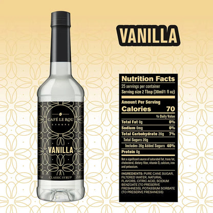 Café Le Rou Jarabe De Café Variado Paquete De 5 Sabores Premium 25.4 Onzas