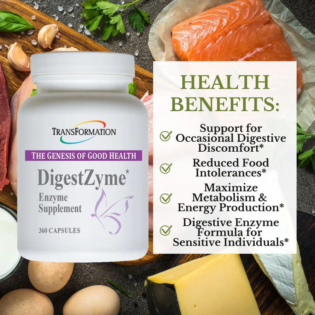 Enzimas Digestivas Naturales 360 Capsulas Absorcion Nutrientes Digestión